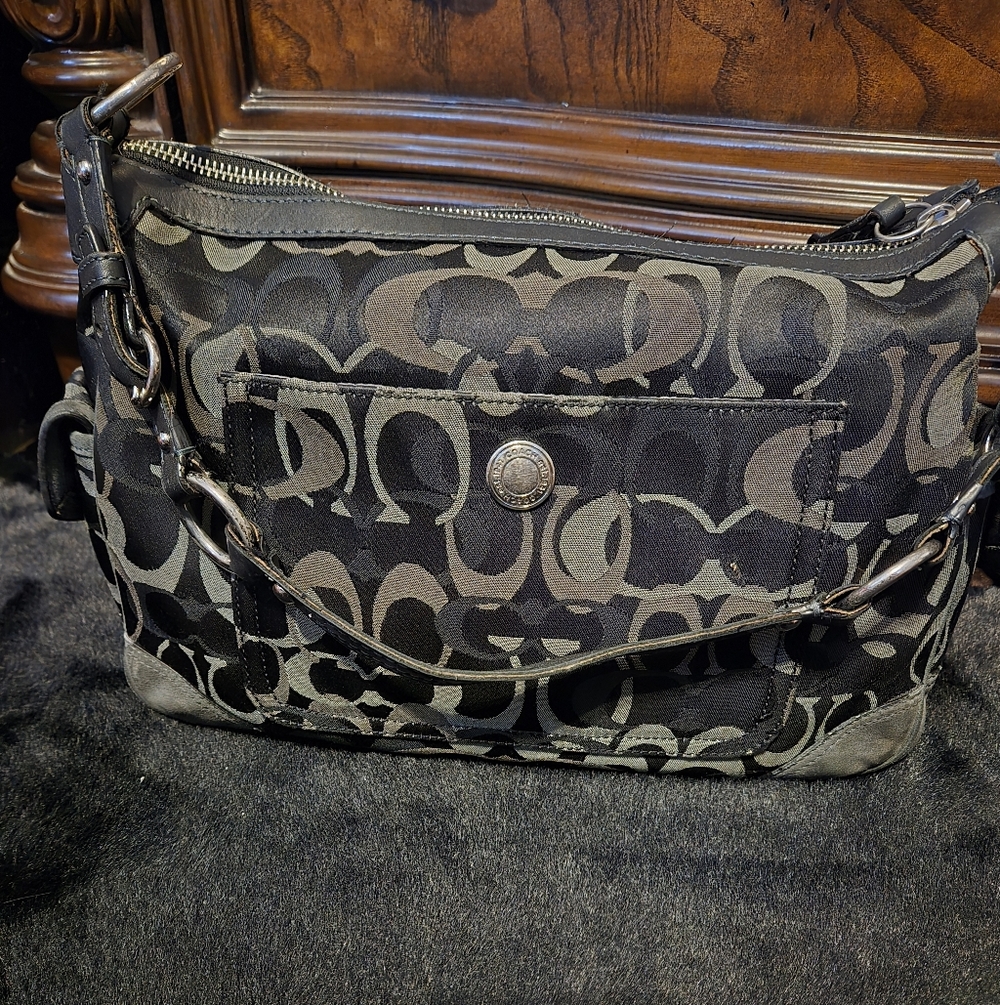 Coach Chelsea Signature Optic Shoulder Bag Vintage #2173